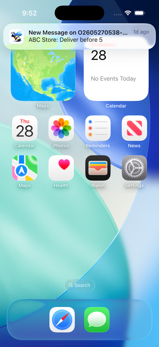 Message Notifications screenshot