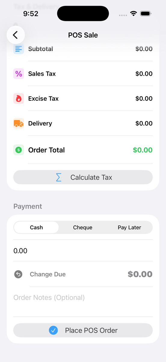 Tax & Payment screenshot